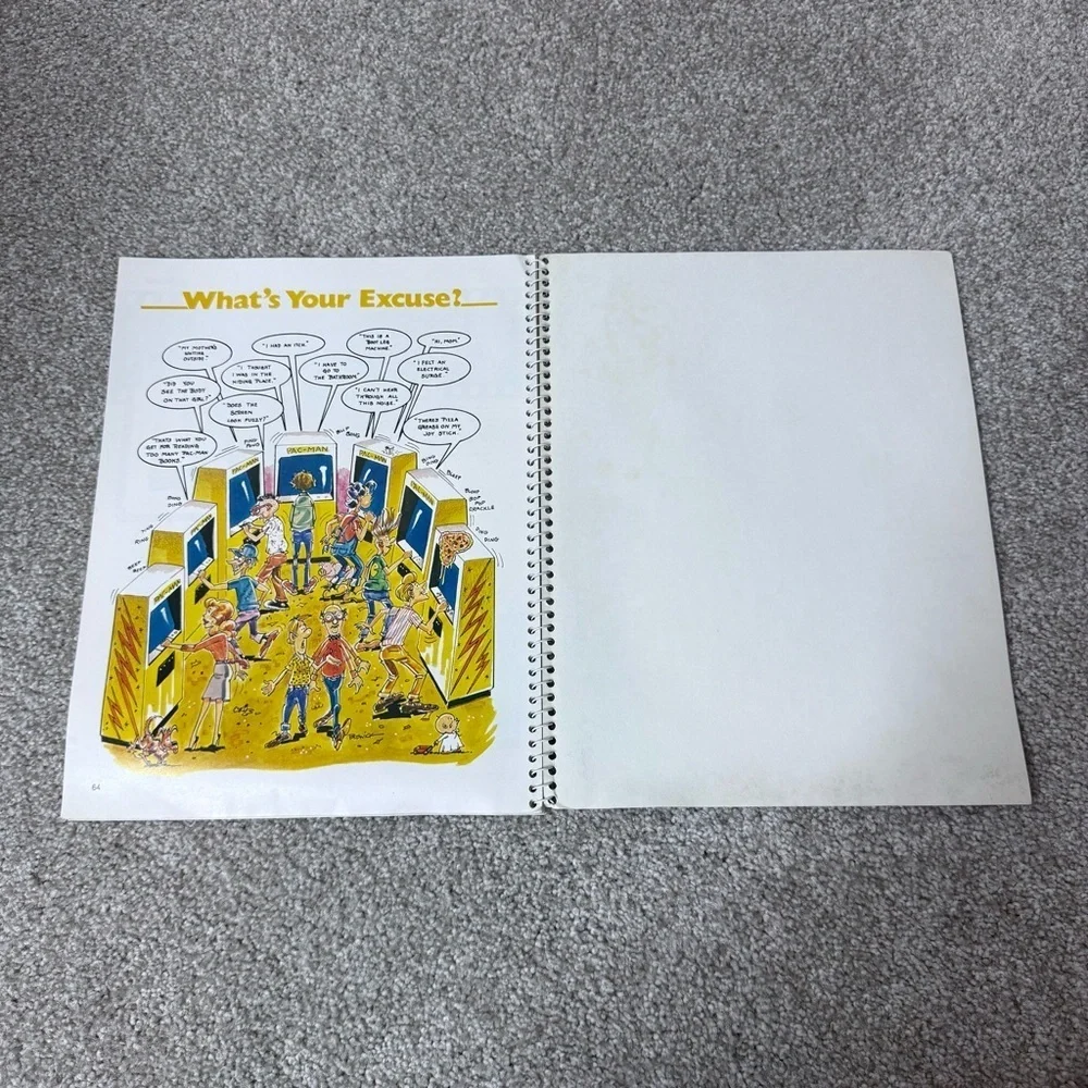 Vintage Rare PAC-Mania top strategies for home and arcade spiral book 1982’